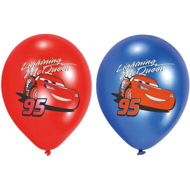 6 Latex Balloons Cars 27.5 cm / 11"