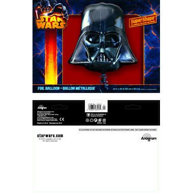 Foil Balloon - Shape - Darth Vader Helmet - 63 x 63 cm
