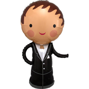 Folieballon - Shape - Handsome Groom - 48 x 101 cm