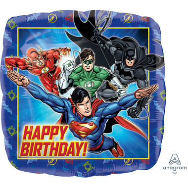 Foil Balloon – Justice League “HAPPY BIRTHDAY” – Square – 45 cm