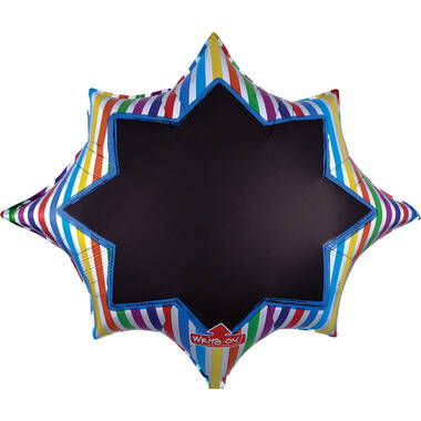 Shape Stripe Burst Black Brd 88x73