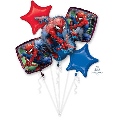 Foil Balloon Bouquet - Spider-Man - 5 pieces