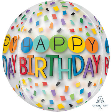 Orbz® - "HAPPY BIRTHDAY" colourful - 38 x 40 cm