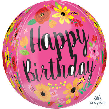 Orbz® - "Happy Birthday" - Pink - 38 x 40 cm