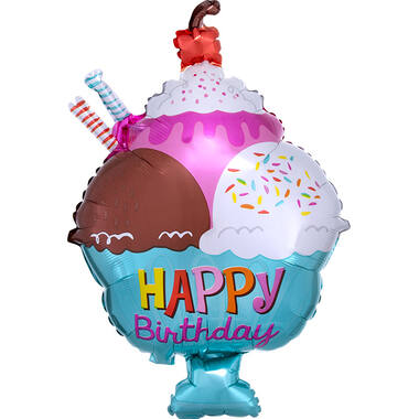 Jr Shape Ice Cream HBD 38x58cm