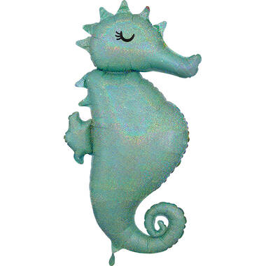 Foil Balloon - Shape - Seahorse - Holographic - 50 x 96 cm