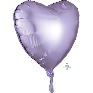 Foil Balloon - Shape - Heart - Pastel Lilac - Satin Luxe - 45 cm