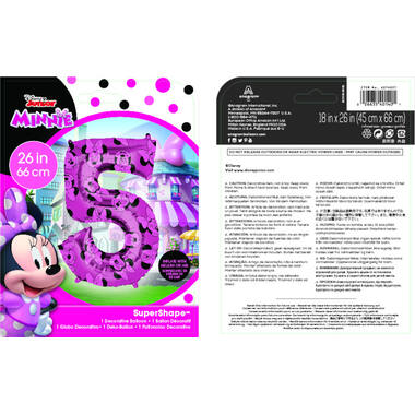 26in/66cm Number Minnie 5 45x66cm