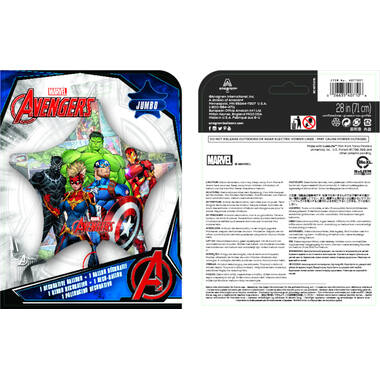 Foil Balloon - Shape - Star - Avengers Power Unite - 71 x 71 cm