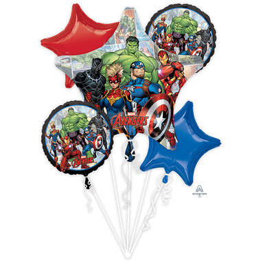 Foil Balloon Bouquet - Avengers Power Unite - 5 pieces
