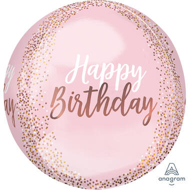 Orbz® - "Happy Birthday" - Pastel Pink - 38 x 40 cm
