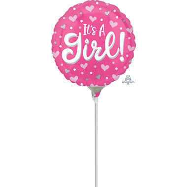 Foil Balloon - Mini - "It's A girl!" - 23 cm