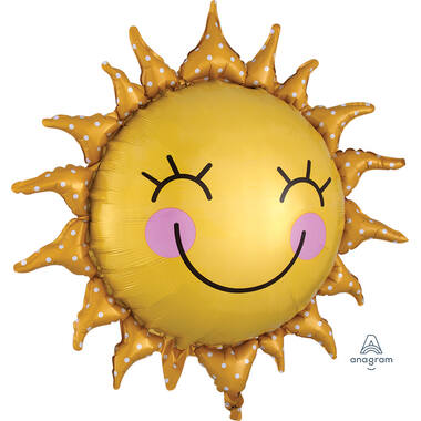 Foil Balloon - Shape - Sun - Yellow - 74 x 71 cm