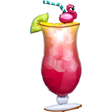 Foil Balloon - Shape - Cocktail Flamingo - 50 x 104 cm