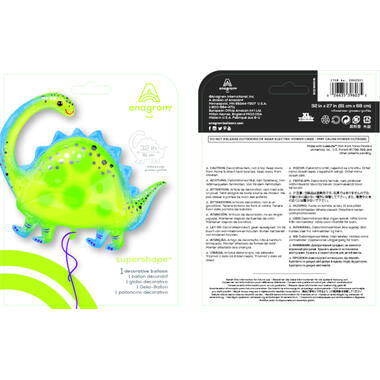 Foil Balloon - Shape - Brontosaurus - 81 x 68 cm