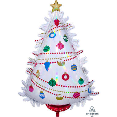 Foil Balloon - Shape - Christmas Tree - Iridescent - 45 cm