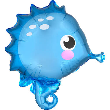 Foil Balloon - Shape - Seahorse - Blue - 48 x 53 cm