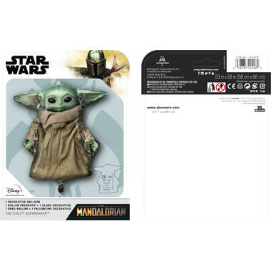 Foil Balloon - Shape - Yoda - Star Wars Mandalorian - 58 x 66 cm