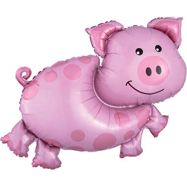 Foil Balloon - Shape - Happy Little Pig - 89 x 64 cm