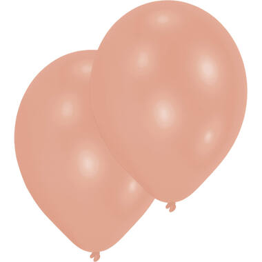 10 Latex Balloons Pearl Rose Gold 27.5 cm / 11"