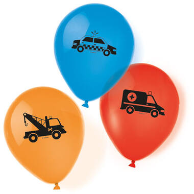 6 Latex Balloons On the Road 22.8 cm/9"