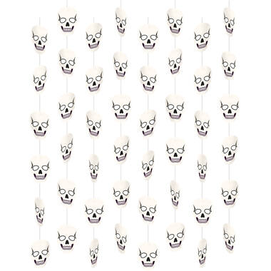 8 String Decorations Skulls Paper Length 130 cm