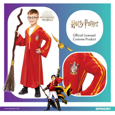 Child Costume Gryffindor Quidd Robe Age 10-12 Years