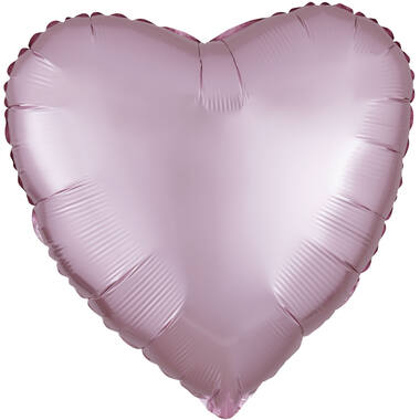 Standard Silk Lustre Pink Heart Foil Balloon C16 Packaged 43 cm