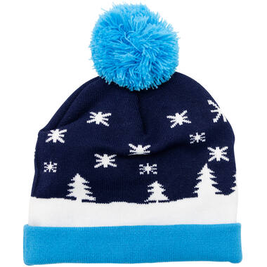 Wool Hat Snowman with Light One Size