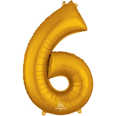 34in/86cm Number 6 Gold