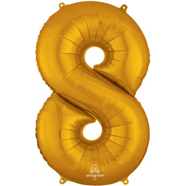 34in/86cm Number 8 Gold