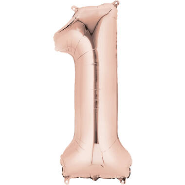 34in/86cm Number 1 Rose Gold