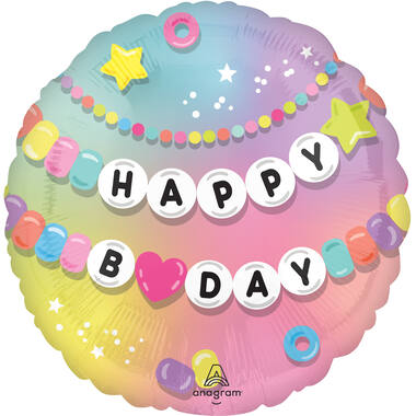 Foil Balloon - "HAPPY B*DAY" - Friendship - 45 cm