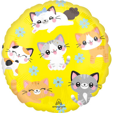 Foil Balloon - Kawaii Kitty - 45 cm
