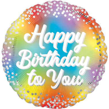 Foil Balloon - HX Glitz "Happy Birthday to You" - 45 cm