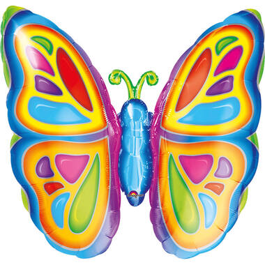 Foil Balloon - Shape - Bright Butterfly - 35 x 91 cm