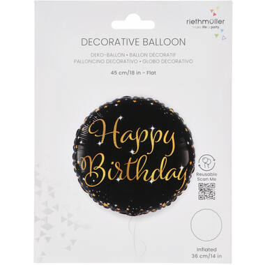 Standard Holographic Starlight Birthday Happy Birthday Foil Balloon C55 Packaged 45 cm