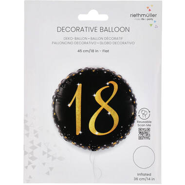 Standard Holographic Starlight Birthday 18 Foil Balloon C55 Packaged 45 cm