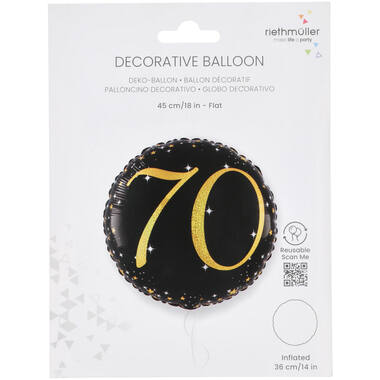 Standard Holographic Starlight Birthday 70 Foil Balloon C55 Packaged 45 cm