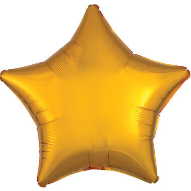 Standard Metallic Gold Star Foil Balloon C16 Packaged 48 cm