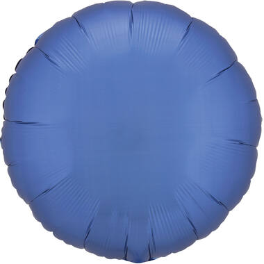 Standard Silk Lustre Azure Blue Round Foil Balloon C16 Packaged 43 cm