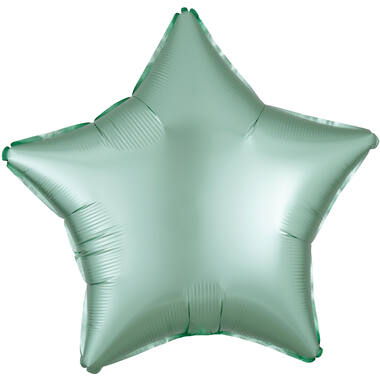Standard Silk Lustre Mint Green Star Foil Balloon C16 Packaged 48 cm