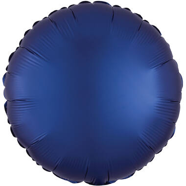 Standard Silk Lustre Navy Blue Round Foil Balloon C16 Packaged 43 cm