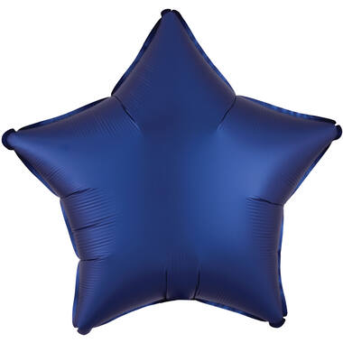 Standard Silk Lustre Navy Blue Star Foil Balloon C16 Packaged 48 cm