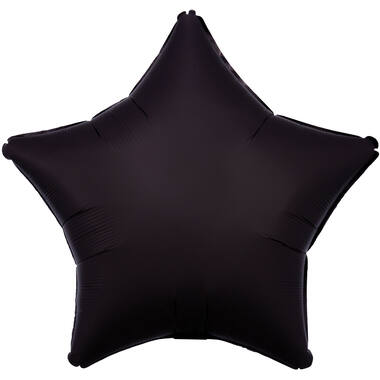 Standard Silk Lustre Black Star Foil Balloon C16 Packaged 48 cm
