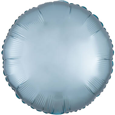 Standard Silk Lustre Pastel Blue Round Foil Balloon C16 Packaged 43 cm