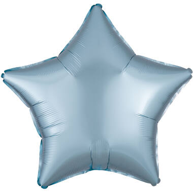 Standard Silk Lustre Pastel Blue Star Foil Balloon C16 Packaged 48 cm