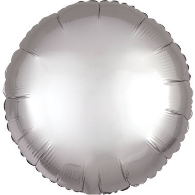 Standard Silk Lustre Silk Lustre Silver Round Foil Balloon C16 Packaged 43 cm