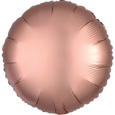 Standard Silk Lustre Rose Copper Round Foil Balloon C16 Packaged 43 cm
