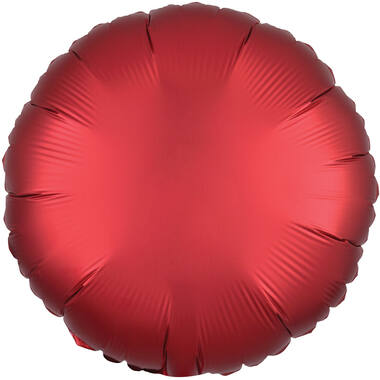 Standard Silk Lustre Dark Red Round Foil Balloon C16 Packaged 43 cm